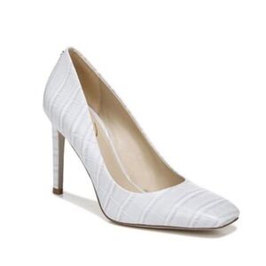 SAM EDELMAN Women’s Beth Square Toe Stiletto High Heel Embossed Shoes Size 8 NEW
